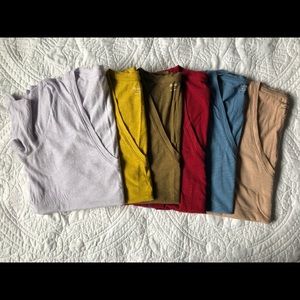 Whisper Cotton V-Neck Pocket Tees